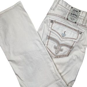 Rock Revival Marlin Straight Jean Cream 